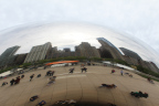 Photo of the Bean, reflecting the skyline of Chicago